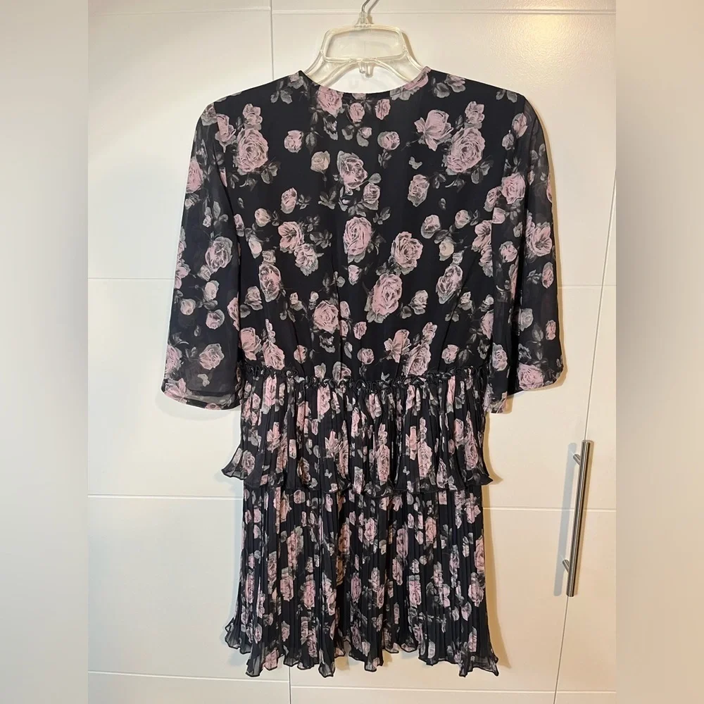 NWT Ganni Floral Georgette Mini Dress